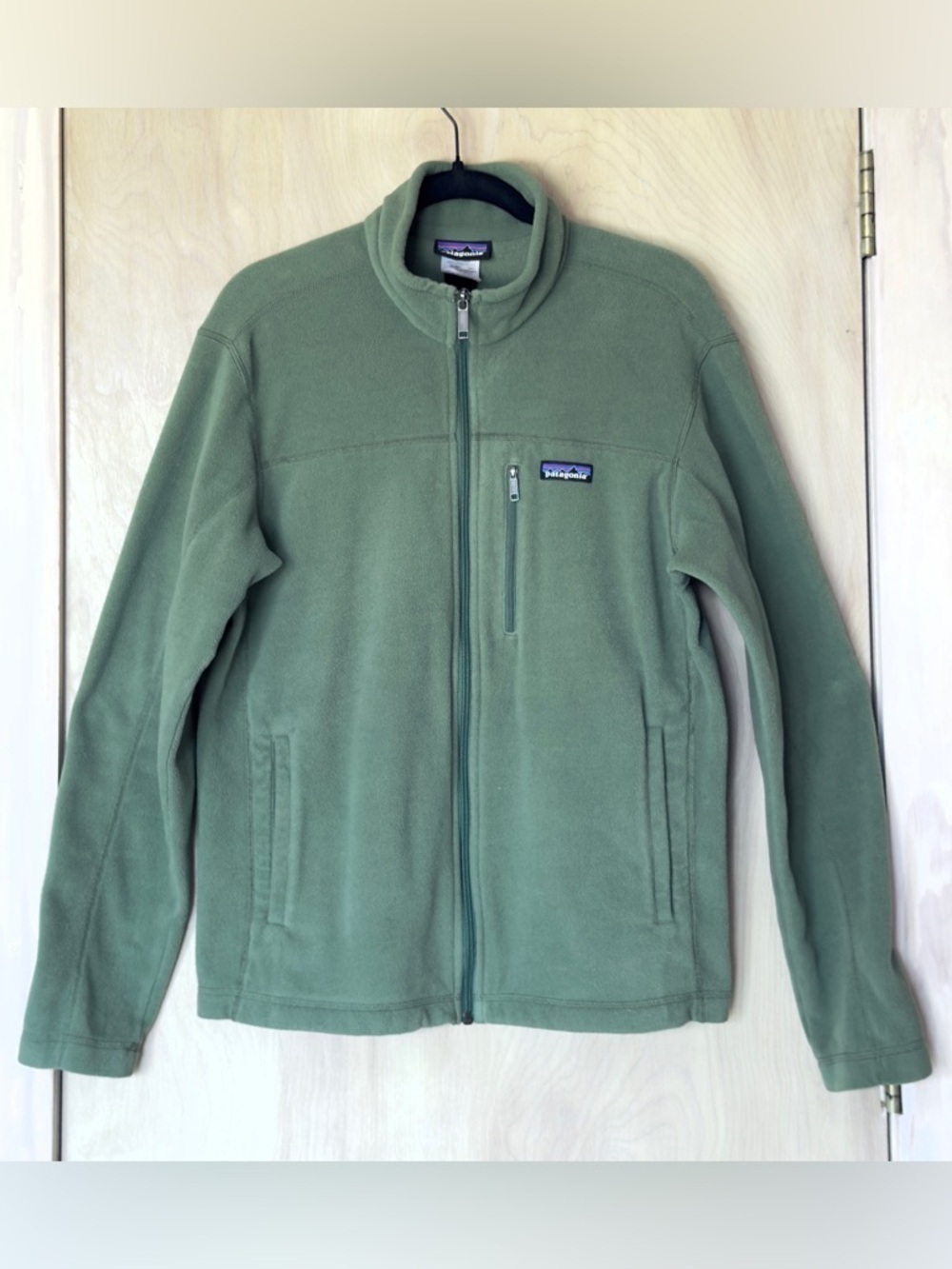 Patagonia Micro D Fleece Jacket Men’s M Green Full Zip Lightweight Gorpcore